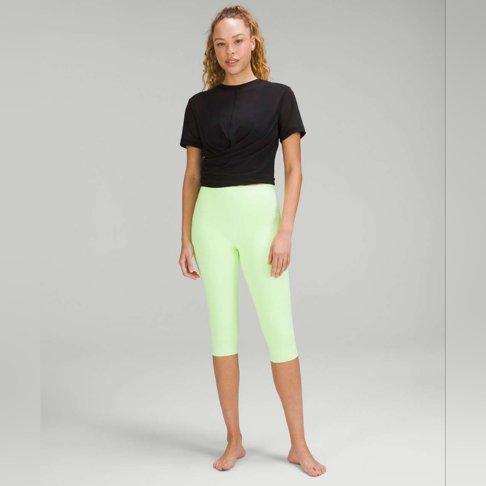 Lululemon 2022 Align High-Rise Crop Leggings 17" Faded Zap Lime Green Size US 4